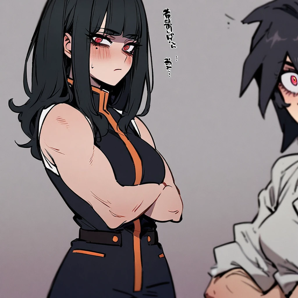 Girl being massaged by an old man on the bed,Girls have semi-long hair,girl has black hair,blue eyes,((girl in a black tight suit:1.4)),((the girl sleeps on her stomach)),((the old man stands:1.4)),((An old man touches a girl's back with his hand:1.4)),