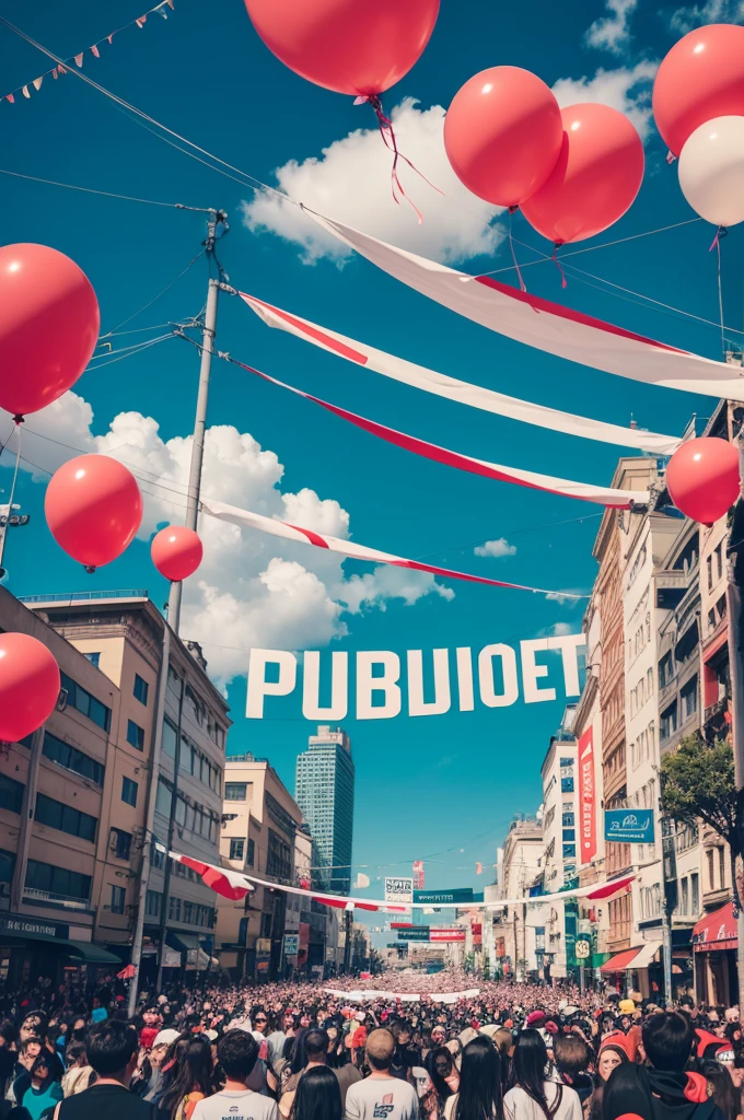Instagrammable background for PT party politics 