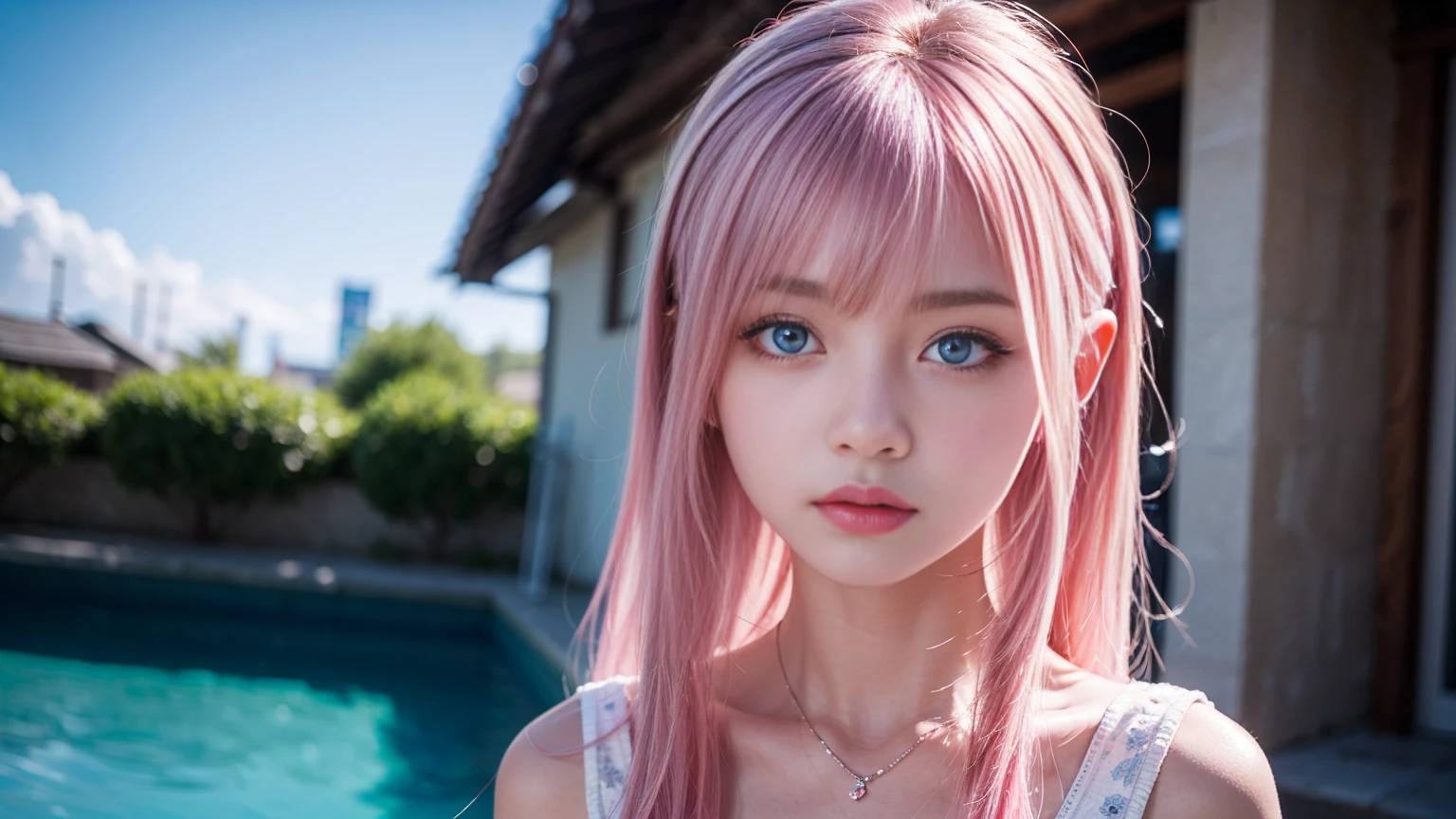 V-shaped face loli pure lust pink series wear cool color seduction skin white and tender cute super high quality