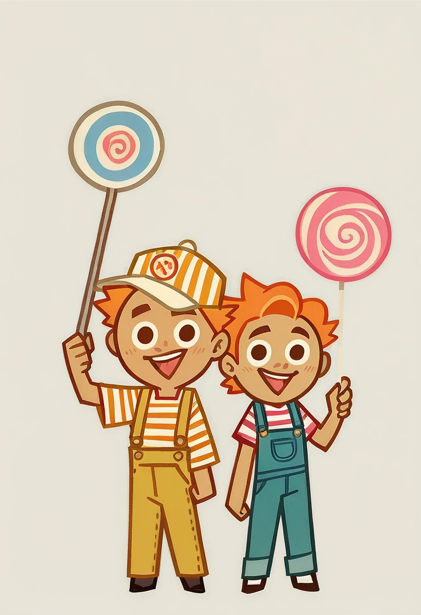 Hard  candy Male , pointer Orange  hair ,Train pilot Clothing  ,Striped shirt , pilot hat ,pants overalls 