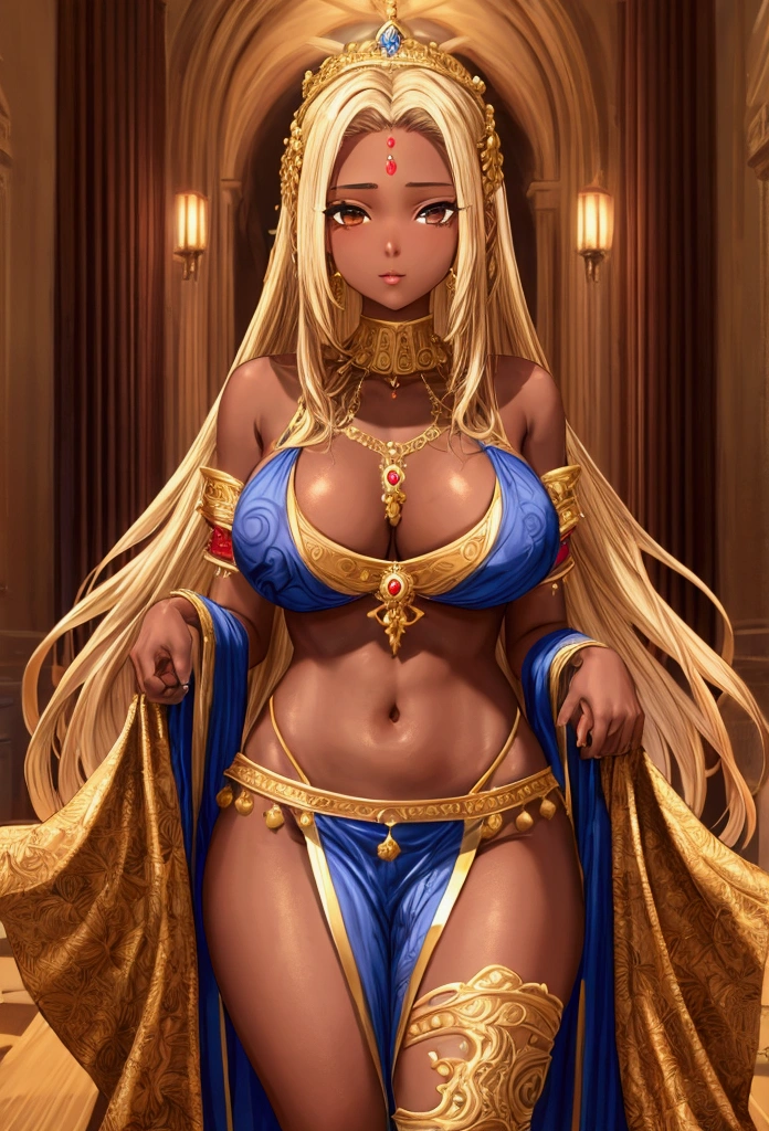 
(masterpiece, best quality, high resolution, ((full body, standing,))((huge breasts)) 1 sphinx, very long golden and messy hair, lioness body lioness hands and feet, lioness ears and tail ,((dark skin)) agila wings, jewelry 
 egypsia,((whole body))