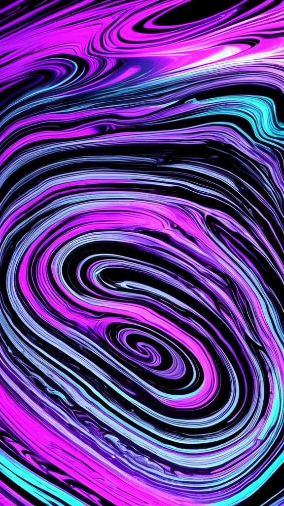 a purple and black abstract painting with a pink light, a microscopic photo by Daniel Chodowiecki, flickr, generative art, evil inky swirly ripples, very trippy and abstract, lsd waves, psychedelic waves, trippy mood, made of liquid purple metal, swirly magic ripples, dmt ripples, swirly vibrant ripples