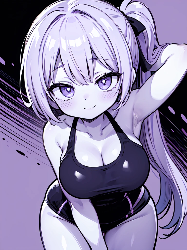 (masterpiece:1.3), (Highest quality:1.3), (Very detailed:1.2), ((cute)), cute, (Lovely), ((sexy)), ((Very detailed)), 4K, (8k), Highest quality, (beautiful), figure, Anime Style, (Bold Line:1.2), Gradation, (whole body), //, (Put your arms behind your head:1.2), Leaning forward, //, cute女の子, One girl, , (alone:1.2), Pink skin, //, Huge breasts, (Perfect Eyes:1.2), (Perfect Iris:1.2), //, Long Side Ponytail Hairstyles, turquoise hair color, (beautiful目) //, (sexual expression:1.2), (Ahegao:1.3), (Laughter), smile, //, Abstract art (School Swimsuit), //, (monochromatic (lavender) cuteゼンタングルハートパターンの背景:1.3), (Zentangle Background), Abstract Background Art
