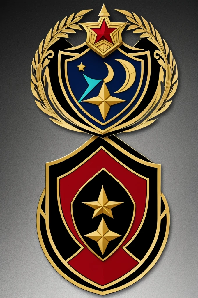 Draw a logo or Crest insigna of a faction with a theme Starlight Syndicate