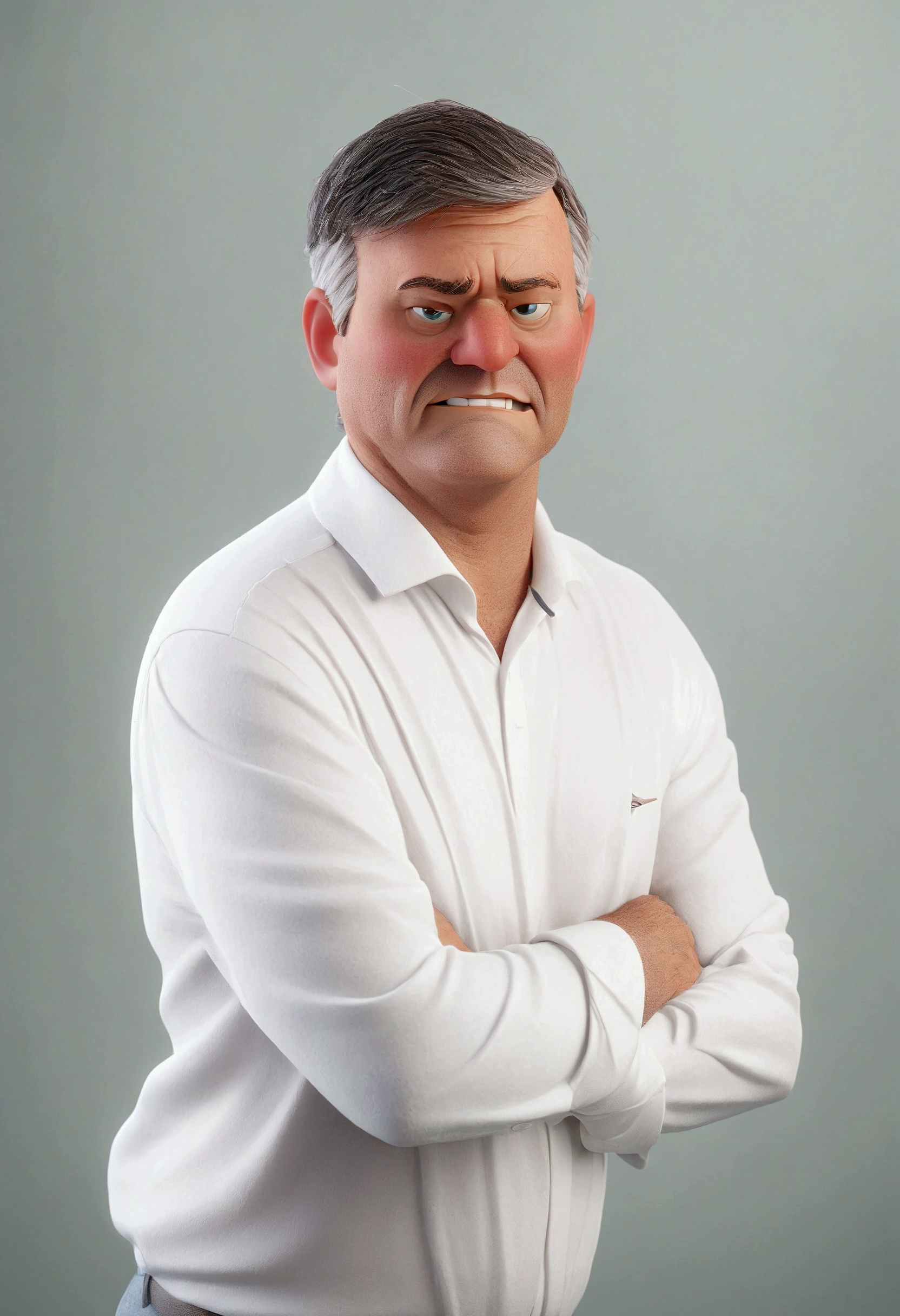 Cartoon character of a man in black glasses and blue shirt, animation character, stylized character, animation style rendering, 3d stylized, Arnold Maya rendering, Stylized 3D rendering, toon render screenshot, 3d character, 3d character, Stylized 3D rendering, 3D character rendering, cartoon character, Personagem de close up, character posing, (Pixar-style) (master part:1.2) (bokeh) (best qualityer) (skin detailed) (detailed texture) (8k) (Argilla) (cinematic lighting) (sharp focus