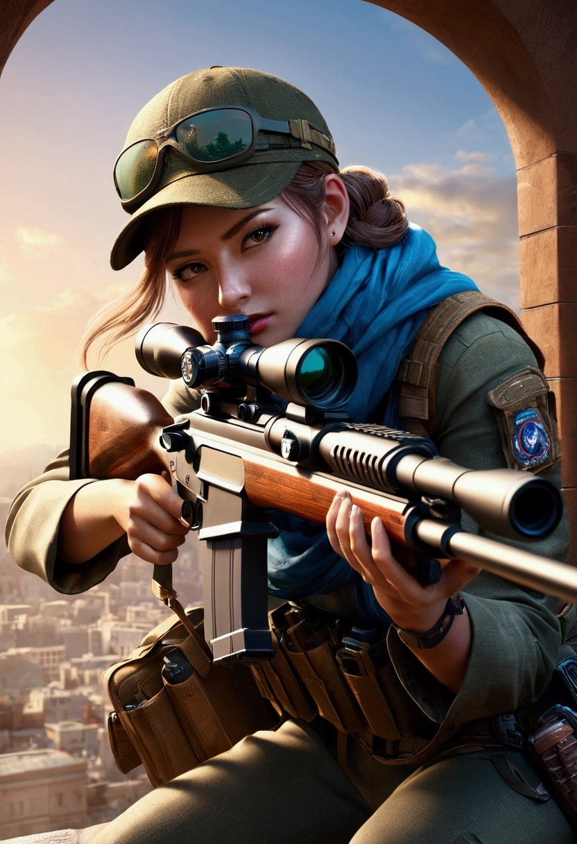 aiming Sniper, by Works_ADV, full body, cinematic still, (best quality, masterpiece), very aesthetic, perfect composition, intricate details, ultra-detailed, vivid colors