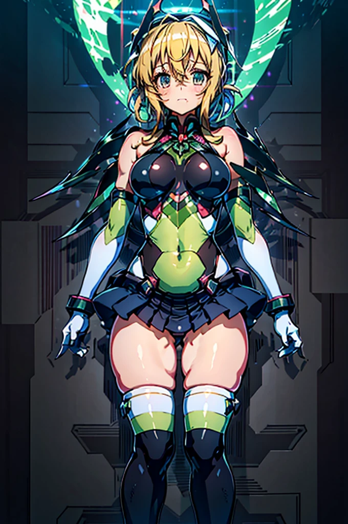 (Extremely detailed CG), (Highest quality),(whole body)，(( Squat，Spread your legs，Strike a Pose)),1 girl,alone, Akatsuki Kirika，symphogear，Perfect Face,  Glowing Skin, Glowing Skin, Wide Hips,Tight waist,Knee-high boots，Elbow Bag,1 girl, Long Hair, Big Breasts，Thick thighs，sunset，Octane，