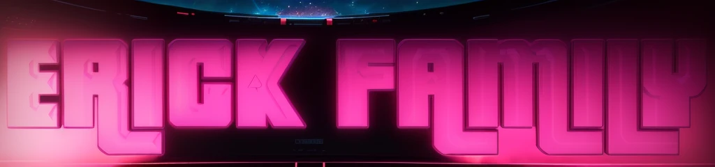 a close up of a red text that reads erick family, glowing pink face, miniature faking, 4 k hd fur face!!!, pink girl, fractalpunk, fuschia skin, pink waterfalls, vgbftk, pink skin, dark - fantasy, vfxfriday, fbx