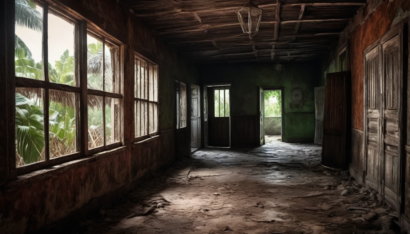 Scary horror image of an old house in the interior of Pernambuco, PICTURE REALISTIC, high resolution, 8k