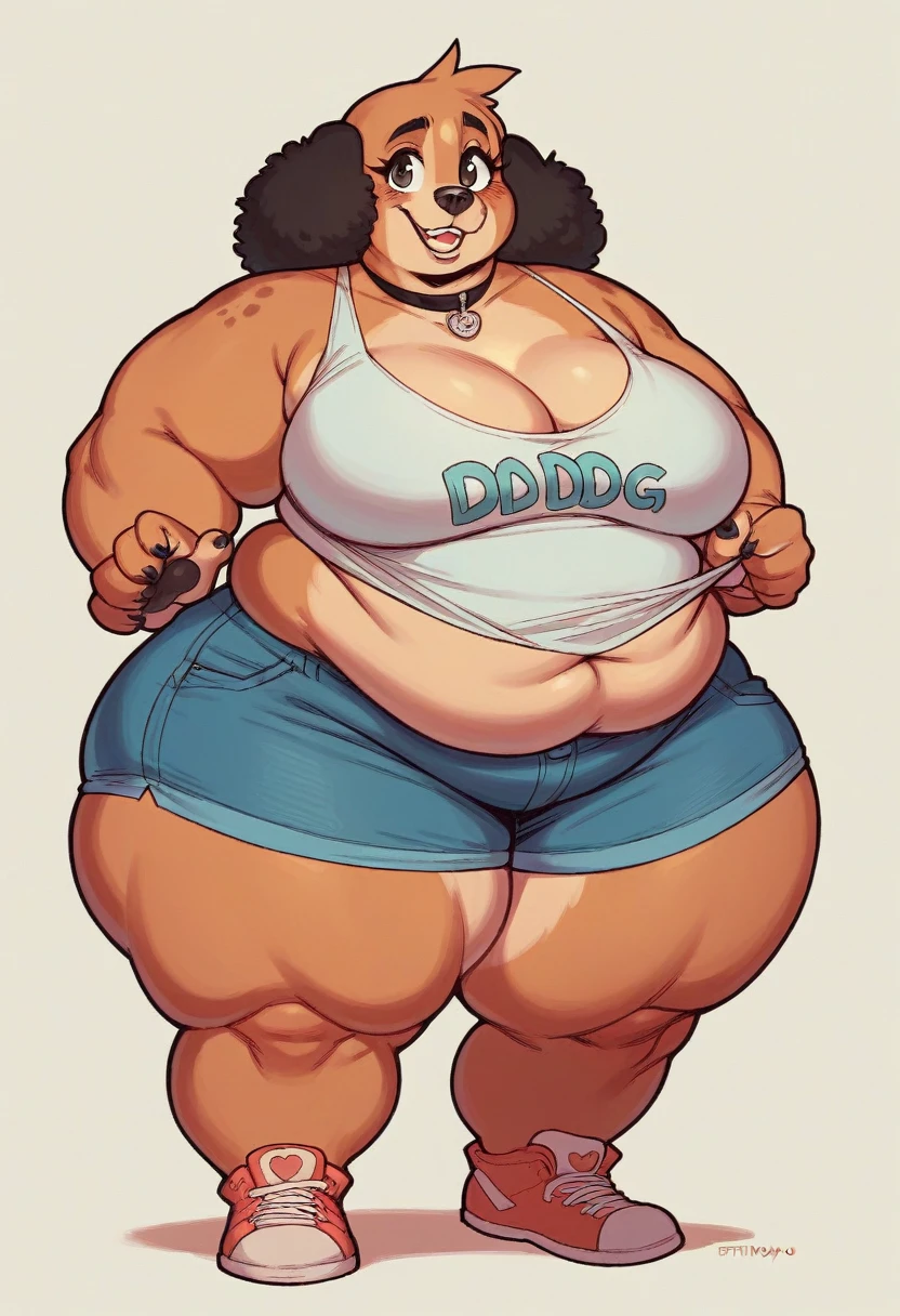 Fat obese sssbbw gluttony dog woman