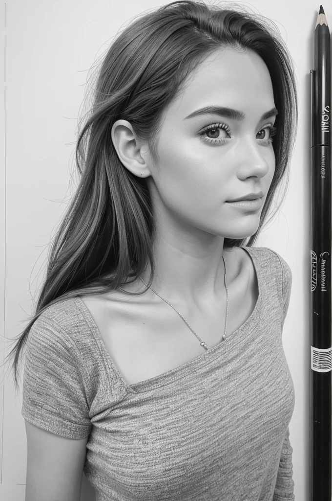 God send a thread to a human pencil drawing