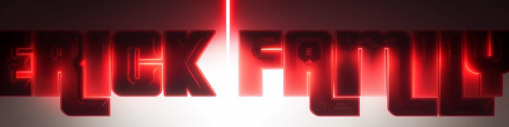 a close up of a red text that reads erick family, bright color, white background, glowing red face, miniature faking, 4 k hd fur face!!!, fractalpunk, fuschia skin, vgbftk, red skin, dark - fantasy, vfxfriday, fbx