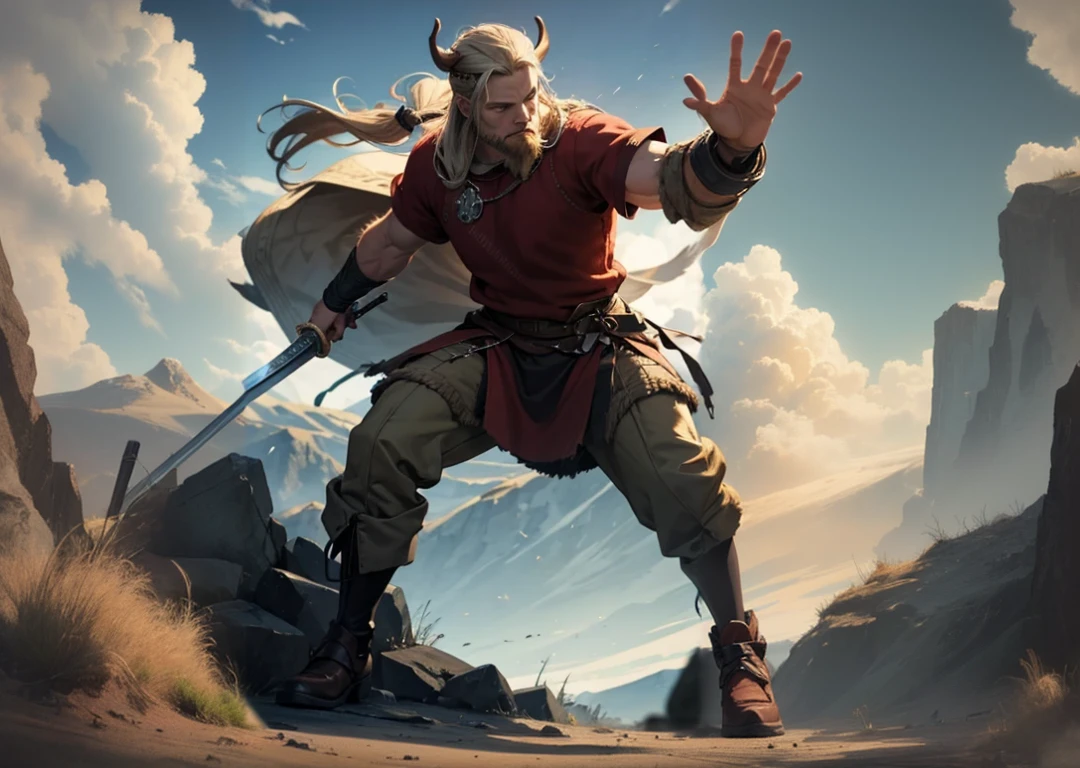 add the other foot, improve hands and add more scenery.