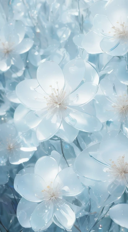 Broken glass、Rainy landscape、It rains quietly、style、Raindrops are visible、Shutter Speed 1/1000、Highest quality、masterpiece、Awareness-raising、Very delicate and beautiful、Very detailed、CG、Unite、8k wallpaper、Amazing、Exquisite detail、masterpiece、Highest quality、Official Art、Very detailed CG Unity 8K 壁紙、
A soft and gentle gradation of white and transparent、The edges are out of focus。Crystal Rose Flower、Many small flowers are dancing。Shattered Swarovski、The light reflects and shines all over the screen