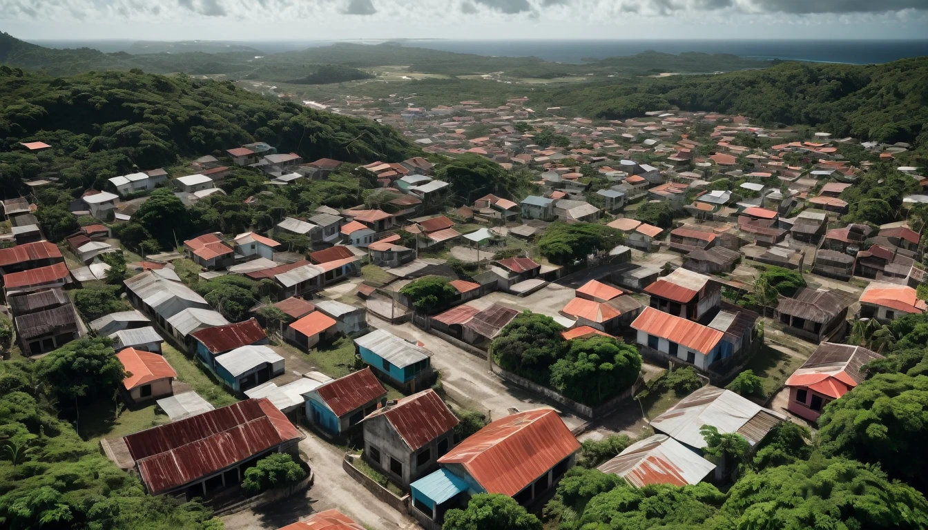 Scary horror image of a small town in Pernambuco,  PICTURE REALISTIC,high resolution, 8k 