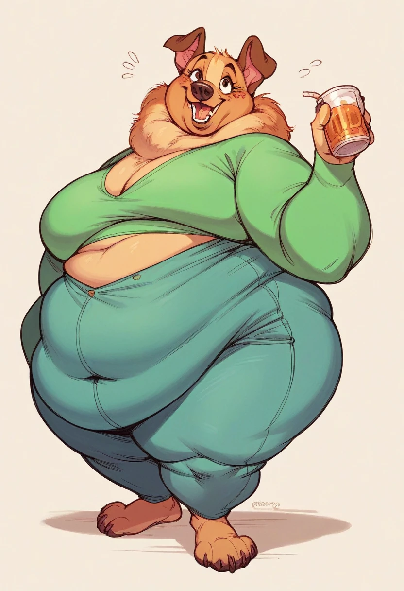 Fat obese sssbbw gluttony 45 year old dog mother and puppies