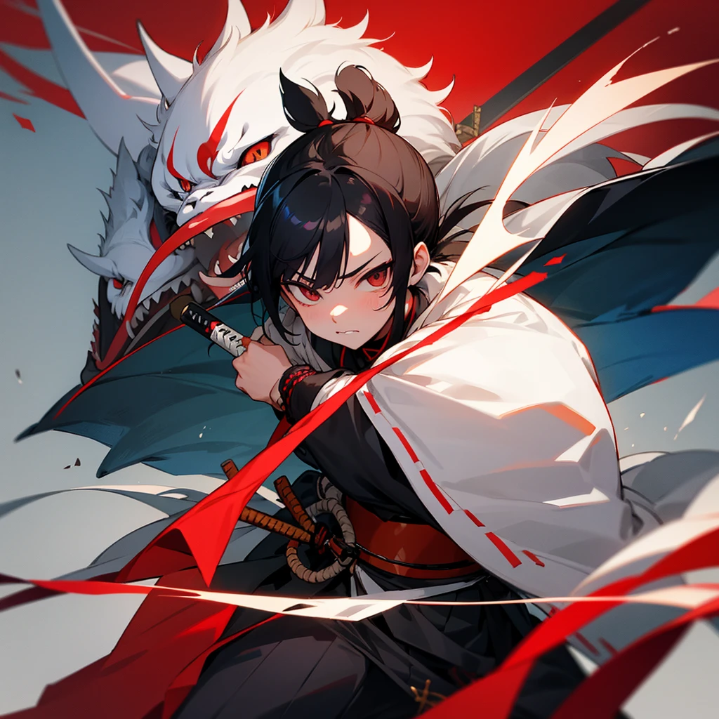 Inosuke without mask. Amazing. With swords