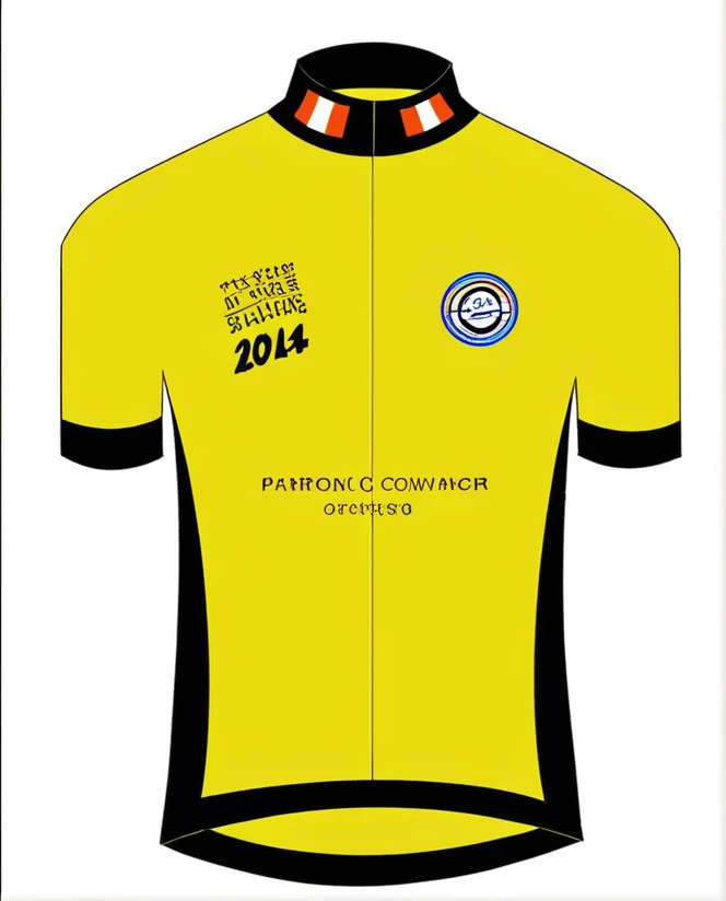 In the image the vual is a cycling jersey, place shorts underneath with the same colors