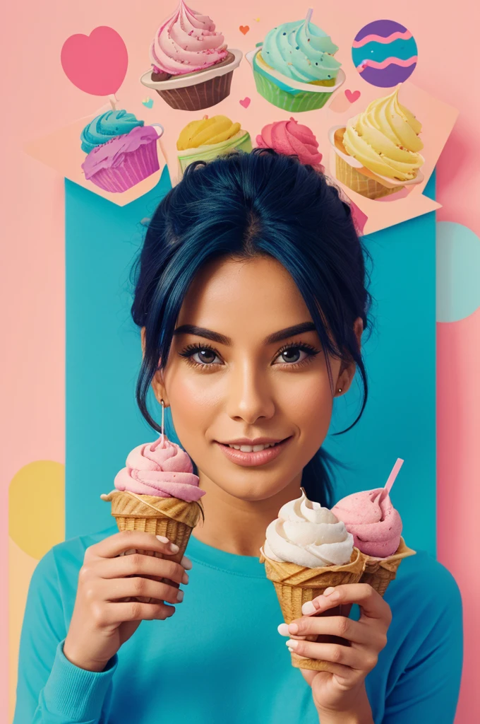 Freezco" ice cream brand quote is chill out with scoops a card contains couple of flavours available at name of freezco