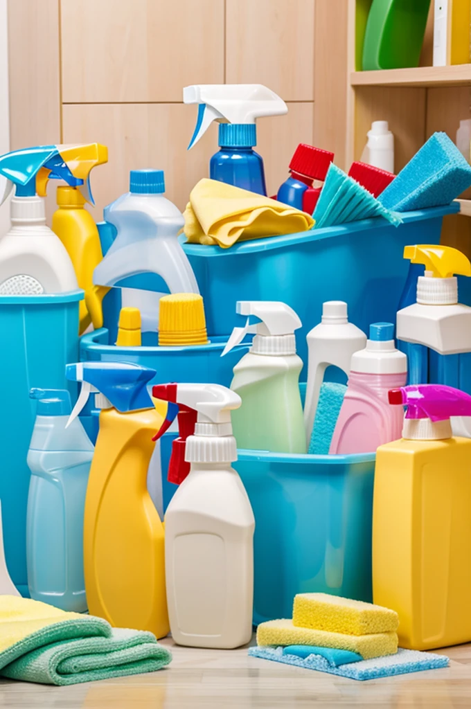 Cleaning products with tactile reliefs