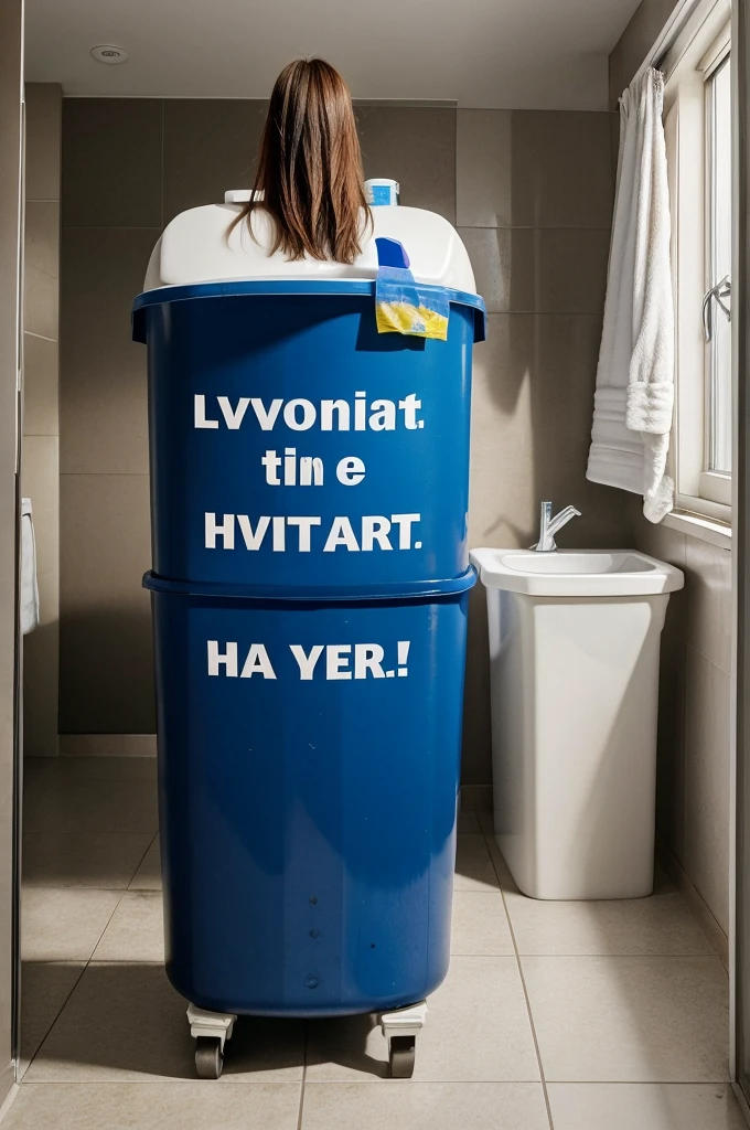 Generate an image based on this text 'Everyone living in the hostel, please throw away hair and other bathroom stuff in the trash can. Leaving it in the sink or toilet is gross for everyone'
