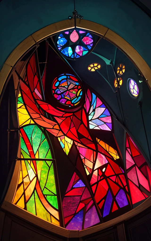 improve the cracks in this stained glass window