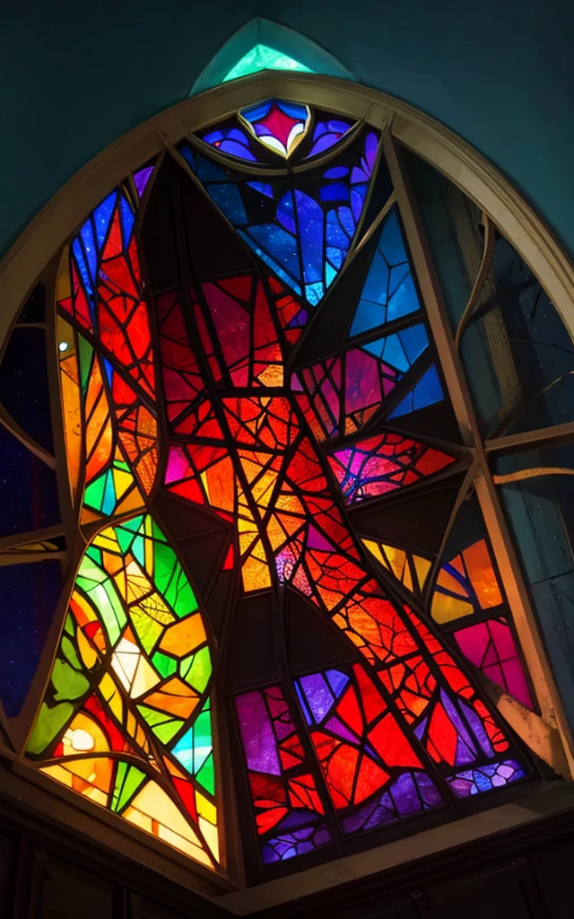 improve the cracks in this stained glass window
