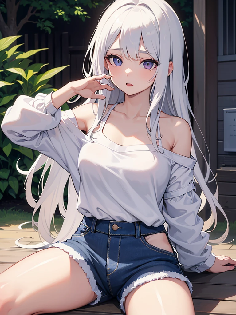 ((highest quality)), ((masterpiece)),  Perfect Face、Anime characters、icon、girl、clothes、student、Hurray、Silver Hair、Single