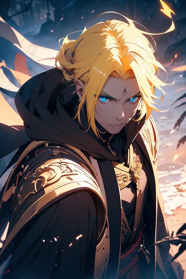 (Onmyoji theme)), (in 8K、top-quality、​masterpiece:1.2)、Vampire、Cyberpunk men、fantasy worlds、dark backgrounds、Clean design、Magnificent Instagram、art stations、Colorful paint splatter、silhuette、Ultra-detailed intricate details、unrealengine、Fantasia、intricate detailes、Splash Screen、Complementary color scheme、Fantasy concept art、an oil painting、heavy strokes、Paint dripping、(isolated on white:1.3)、Rainbow skin、(((Handsome young man)))、(glowingblueeyes)、 ((Bright eye)), (( Spiky Hair, Yellow hair:1.1))), ((Black Millitary Coat)), (prinz\\(indifferent look\\),(Wearing a luxurious black robe with high detail))), Yellow-haired, Frost Rune magic, ((Wizard)).