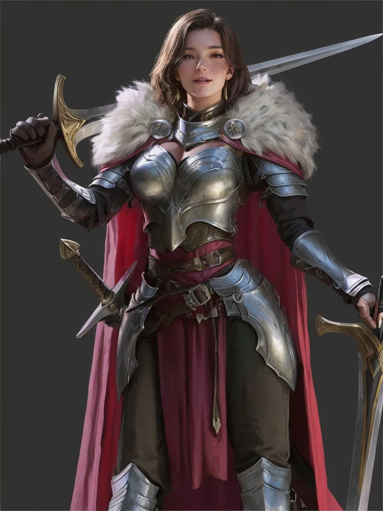 One is wearing armor、Close-up of woman holding sword, portrait of Female Paladin, Female Paladin, Female Knight, Fantasy Paladin Woman, picture of Female Paladin, Female Warrior, north adult Female Warrior, gorgeous Female Paladin, Portrait of a Knight Woman, north Female Warrior, Hero fantasy character concept, beautiful Female Knight, of a beautiful Female Knight, Breast enlargement, Laughing, Large chest changes,Lewd,exposed,Sexual arousal,Take off your clothes