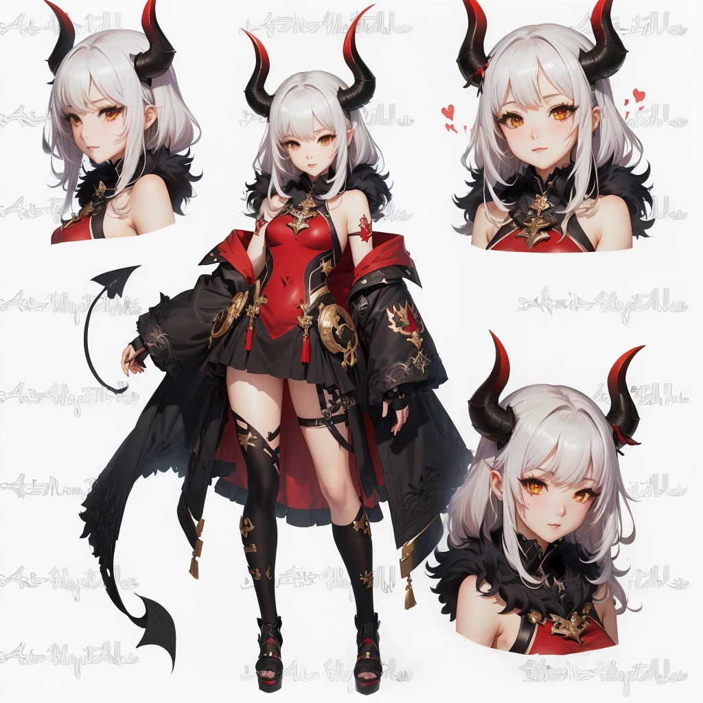 Close-up of person in devil costume, Kurai Mika Devil, Devil anime girl, Demon Noble Character Design, Ayaka Genshin Impact, Azur Lane Characters, Devil Girl, White Horned Queen Demon, Jess Mo, Girl design lush corner, Demon's Souls concept art, Azur route style, Succubus, Succubus | middle Ages