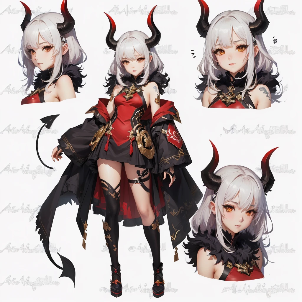 Close-up of person in devil costume, Kurai Mika Devil, Devil anime girl, Demon Noble Character Design, Ayaka Genshin Impact, Azur Lane Characters, Devil Girl, White Horned Queen Demon, Jess Mo, Girl design lush corner, Demon&#39;s Souls concept art, Azur route style, Succubus, Succubus | middle Ages