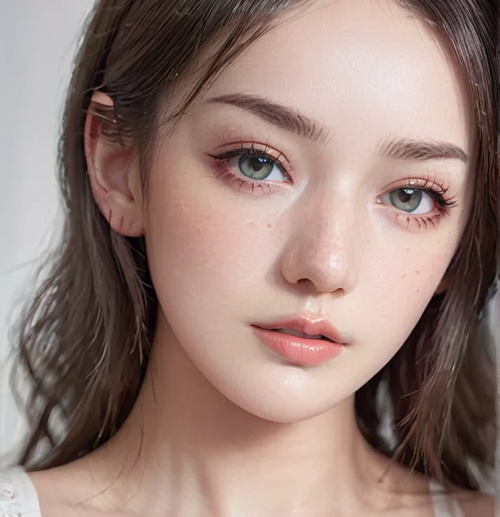a beautiful girl poses boldly. spoiled gaze and chapped lips, ultra-realistic, perfect face, hi-res,lighting chiarascuro