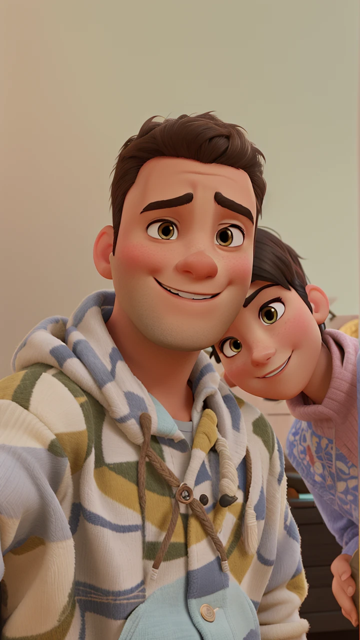 Turn into Disney Pixar with same background in high resolution