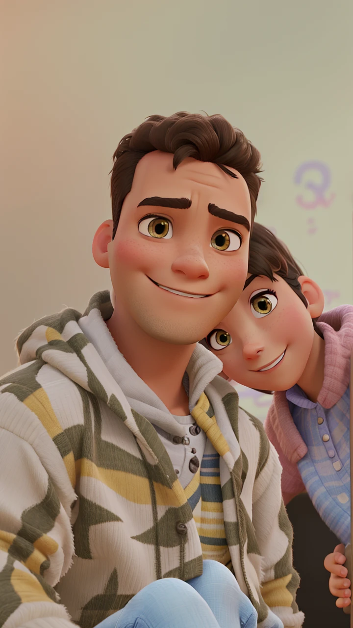 Turn into Disney Pixar with same background in high resolution