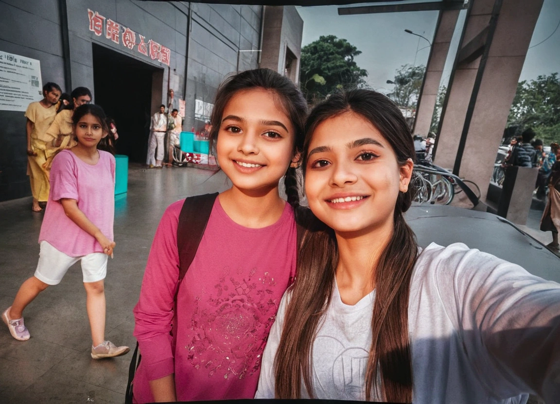 2 girl cute selfie
