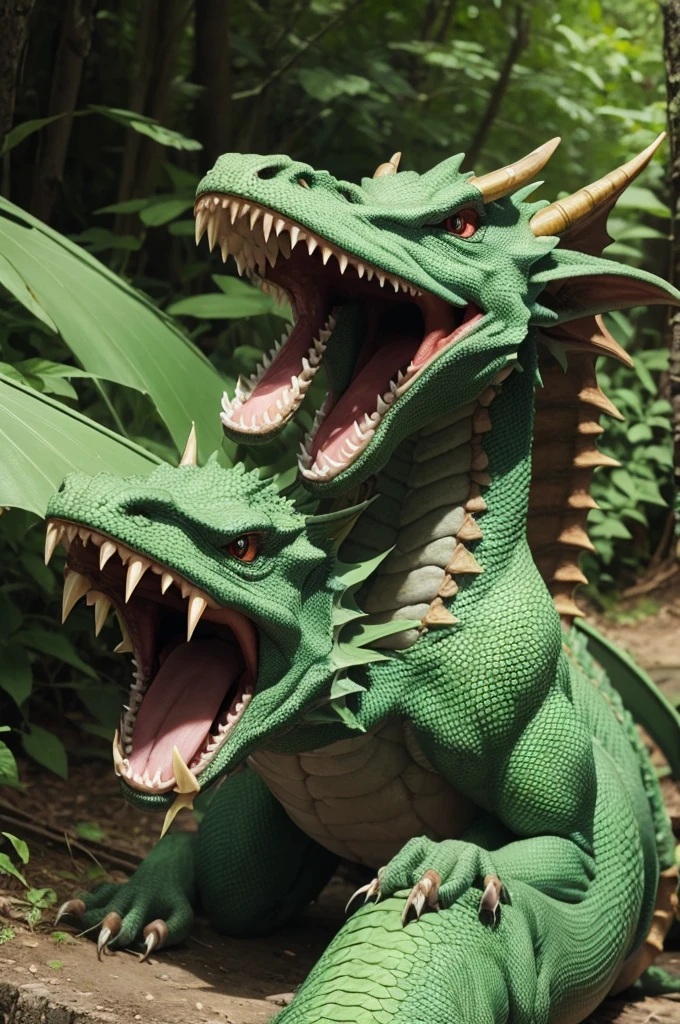 Female dragon belching