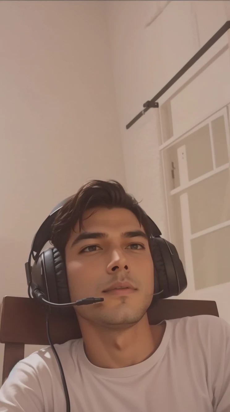 A gamer guy, throwing, imaginative environment, sitting down, gamer-chair, sureal lights, stylish, fancy dress, naughty man