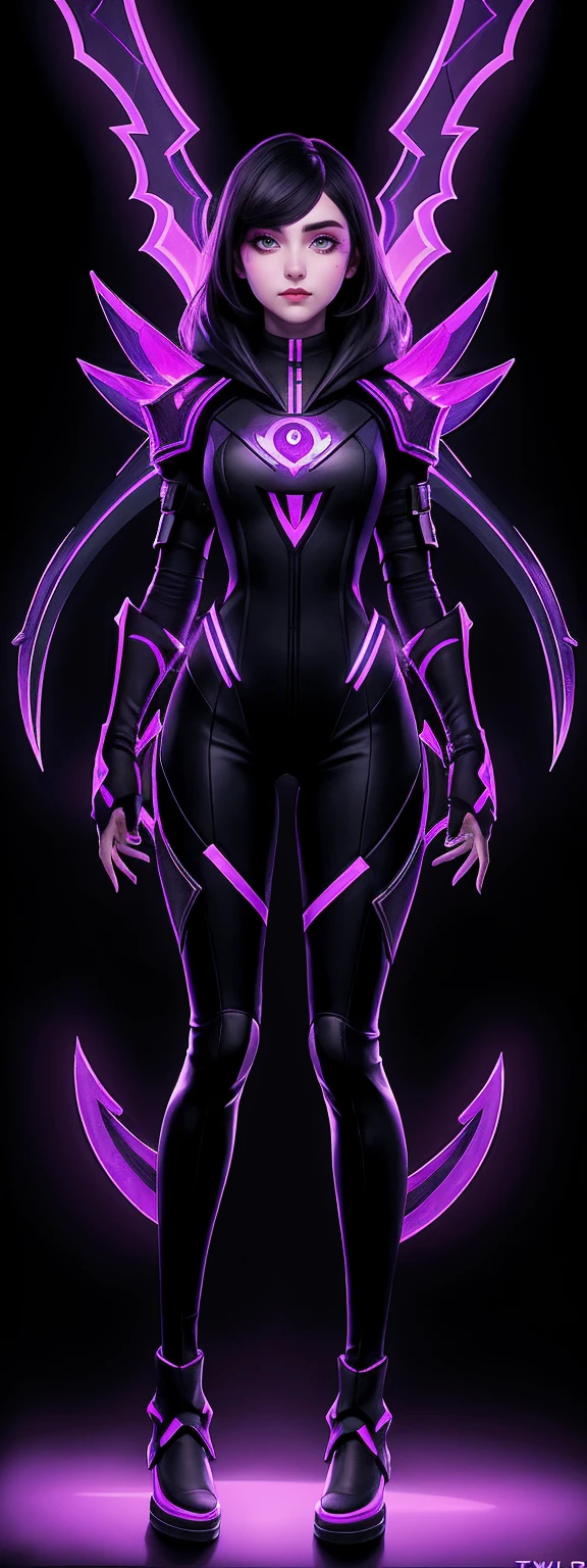 realistic, score_9, score_8_up, score_7_up, score_6_up, 
1girl, solo, from front, full body, TwistedFate \(league of legends\),  black background, makeup, sidelighting, backlighting, glowing,