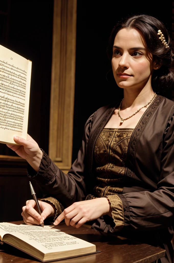 Shakespeare writing a play