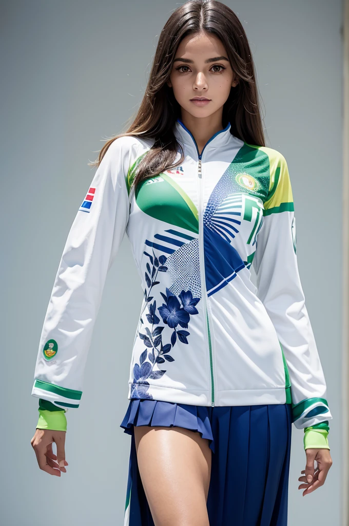 Uniforms for Brazilian Olympic athletes inspired by French haute couture brands and delicate prints of Brazilian birds