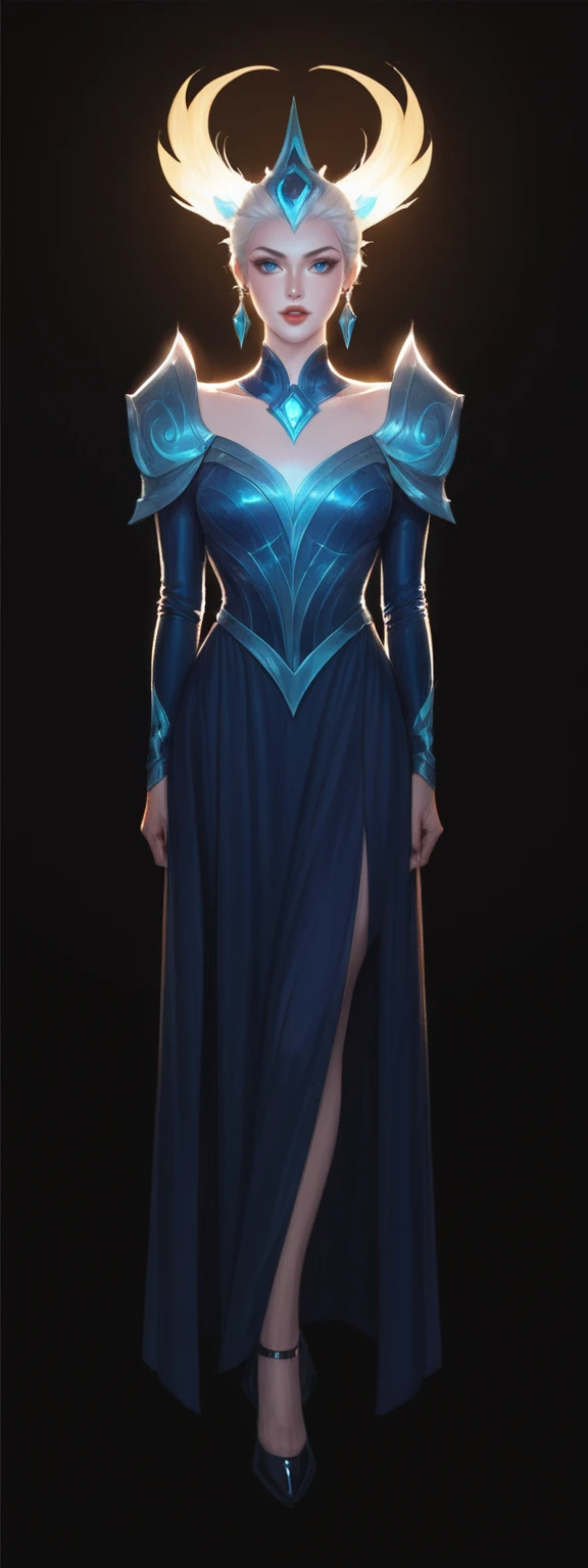 realistic, score_9, score_8_up, score_7_up, score_6_up,
1girl, solo, from front, full body, Xerath \(league of legends\), black background, makeup, sidelighting, backlighting, glowing,