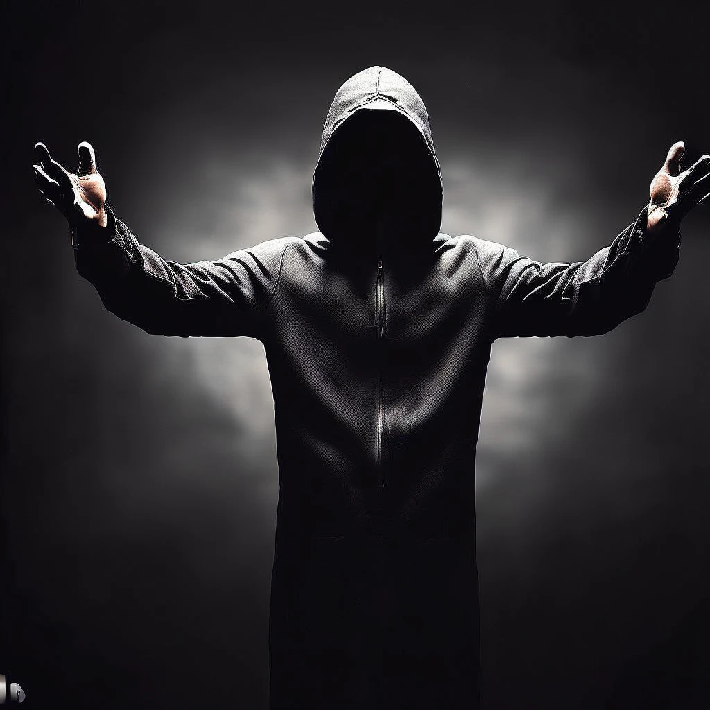 Hooded man, wearing a dark hood, hooded figure, hooded figure surreal, hooded, in a black hoodie, vantablack cloth technology, hooded figures, clothed in hooded, Homem misterioso, faceless people dark, wearing a black hoodie, cloaked, gothic wearing hooded dark cloak, dark cloaked figure