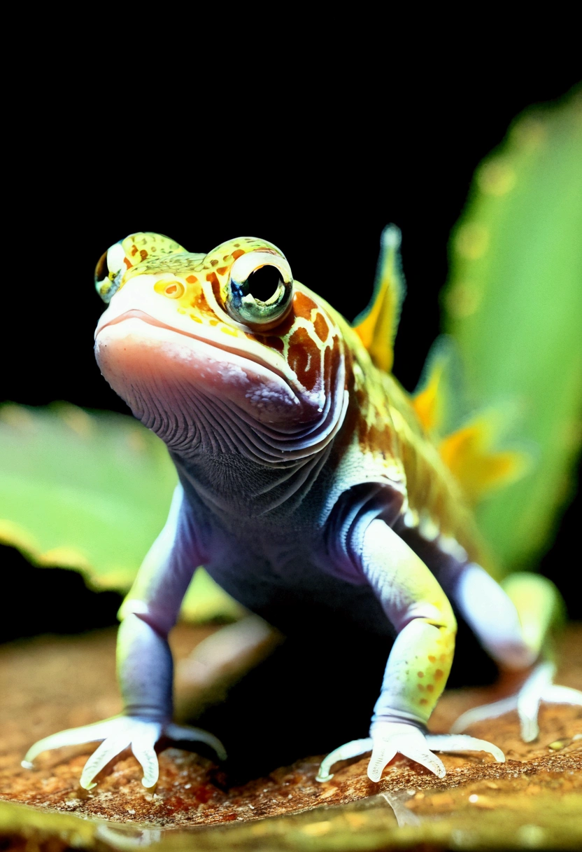Fat female Dragonets burping in face, showing her troath