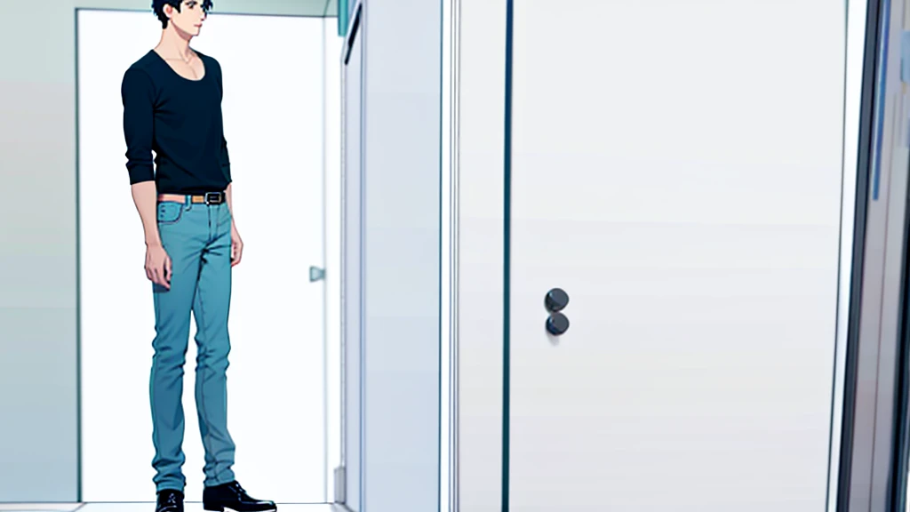 aesthetic, 1 boy, tall, soft style.