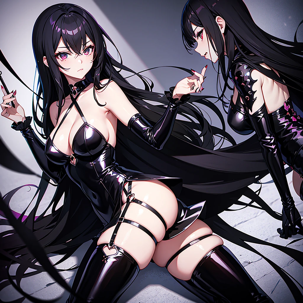Anime, Gothic, pleaser heels, Dark hair, killer
