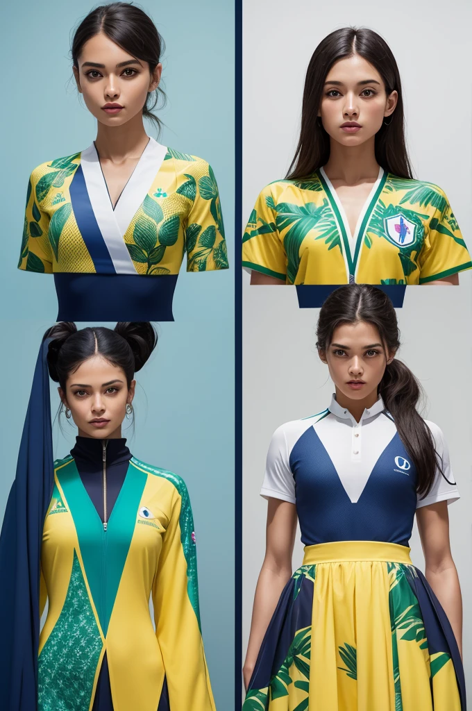 Uniforms for Brazilian Olympic cerimonial men e women athletes inspired by French haute couture brands like Gyvanvhy or Dior. Delicate prints of Brazilian birds reference.  Terno azul ou verde e pequenos detalhe em amarelo. 