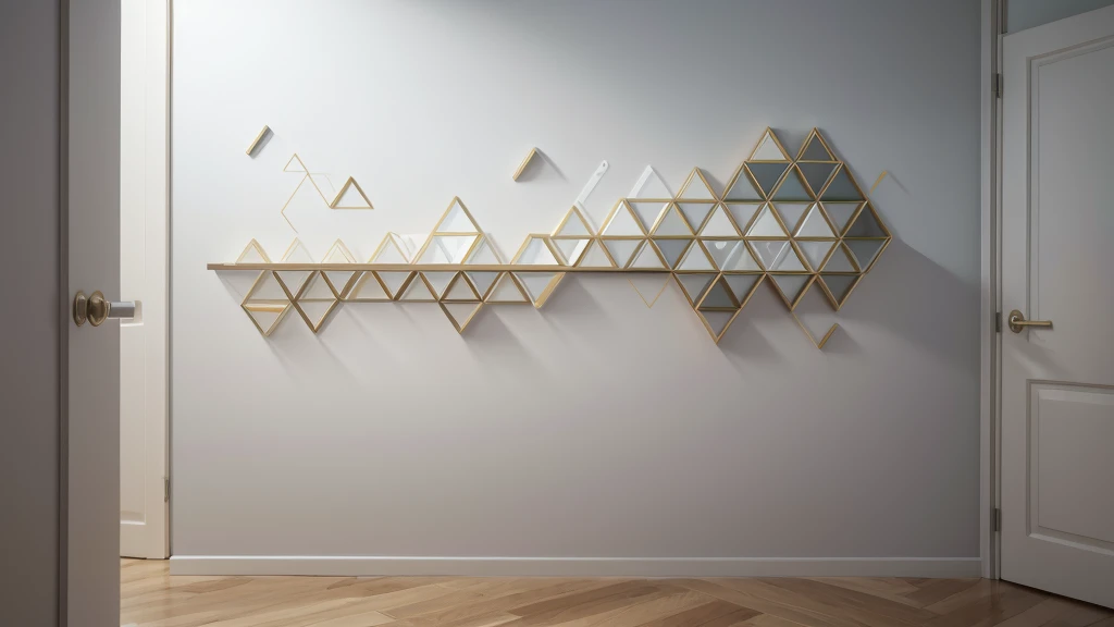 make a long wall with geometric designs