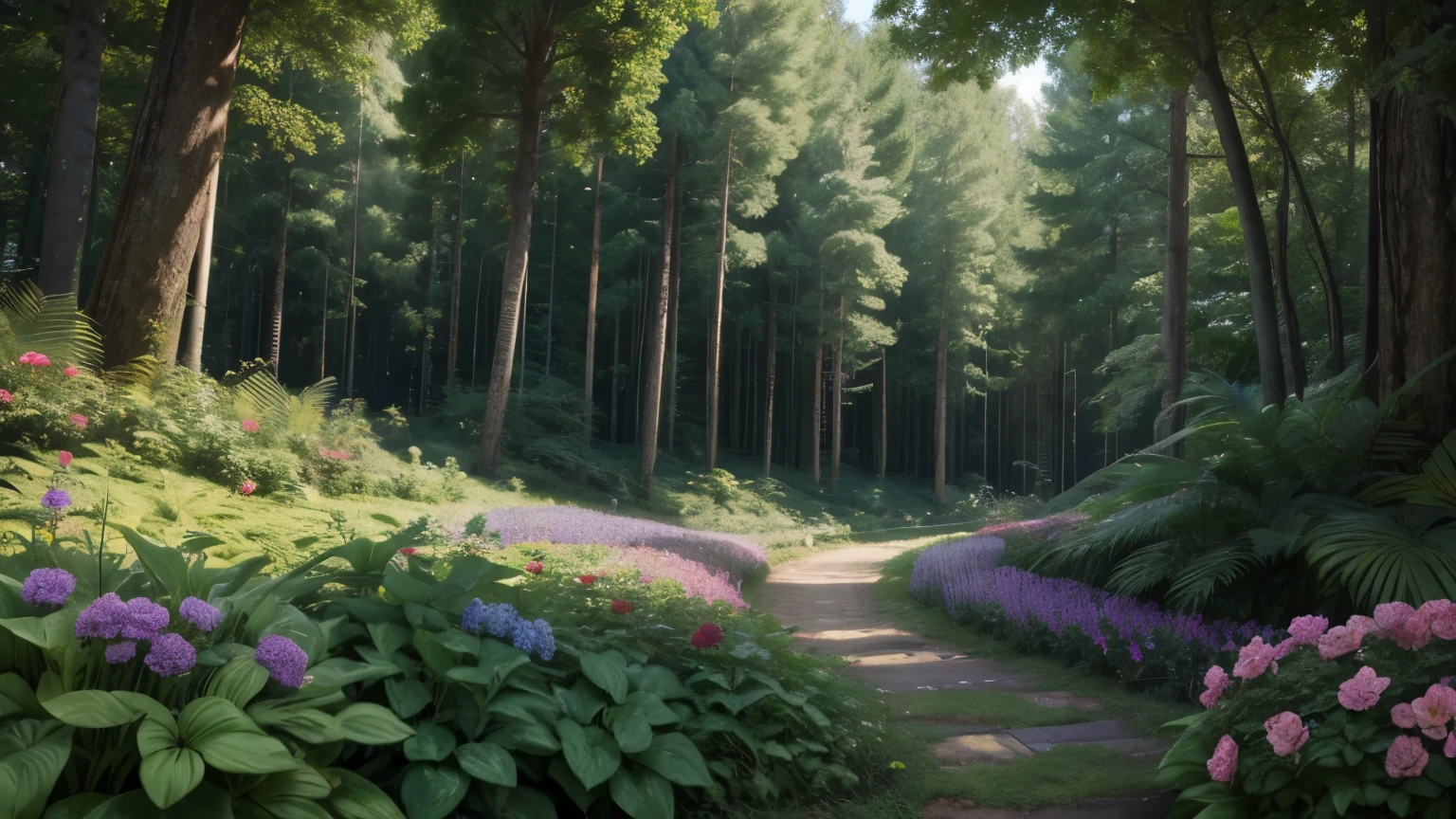 The World of Plants Scenario: A dense forest with a variety of plants and flowers. storyteller: "Our journey starts here, Among the plants. Did you know that some plants can communicate with each other?? When a plant is attacked by insects, it can release chemicals to alert other nearby plants of danger." Zoom in: In a plant that releases chemicals, showing the chain reaction in the surrounding plants. supper
