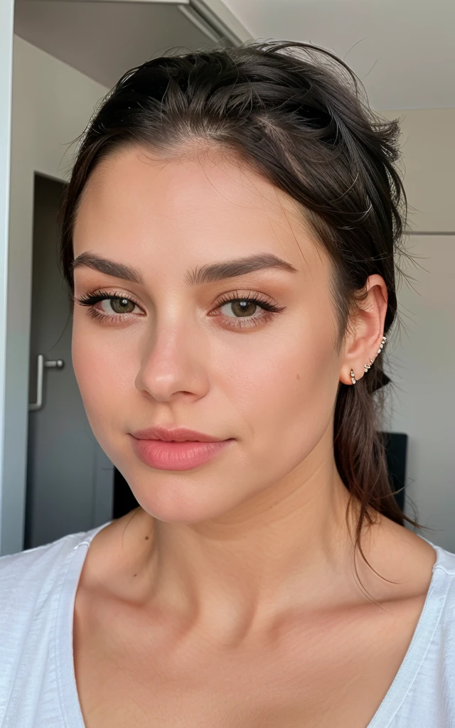 Marie withouth ear jowel, but with a nose piercing